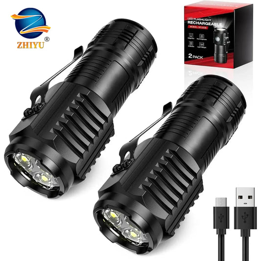 ZHIYU Mini LED Flashlight – Waterproof Pocket Torch & Pen Clip LED Pocket Flashlight Oasis Select