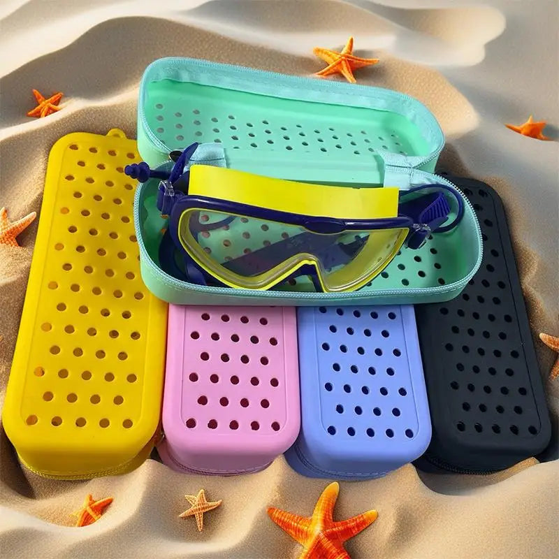 Silicone Swim Goggle Case | Breathable Protective Storage Bag