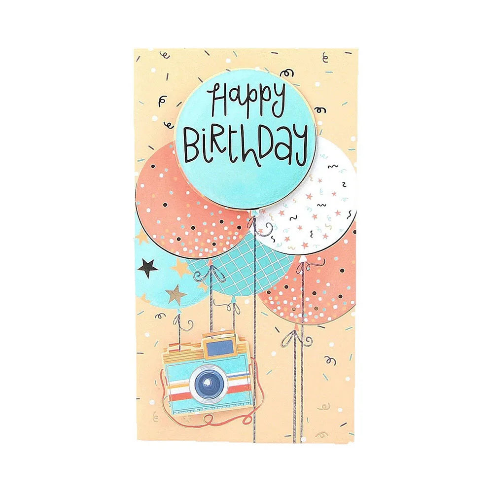 8 Sheets Birthday 3D Student Greeting Card Stamping Wishes Message