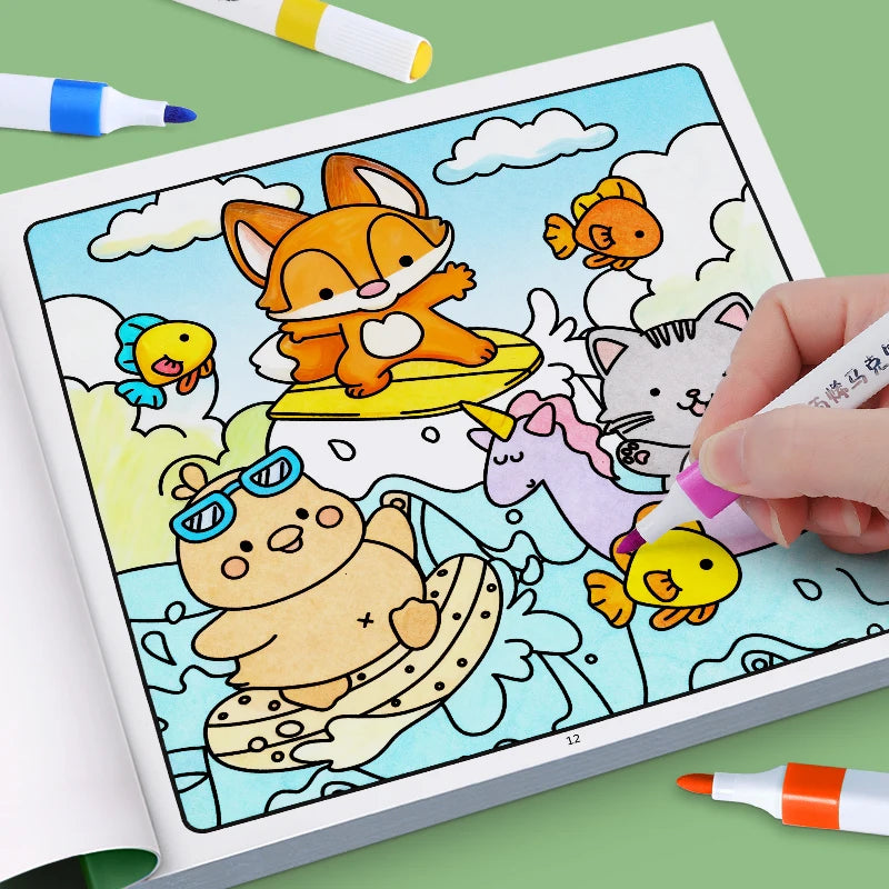Children's Painted Painting Book Cozy Friend Cute Comfy Coloring
