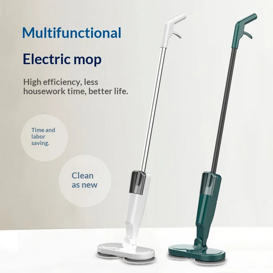 HOMEFISH 2-in-1 Wireless Electric Spin Mop Wet Dry Automatic Floor Cleaner for Home Car Glass Ceiling Window Door Peaceful Pleasures Health and Wellness