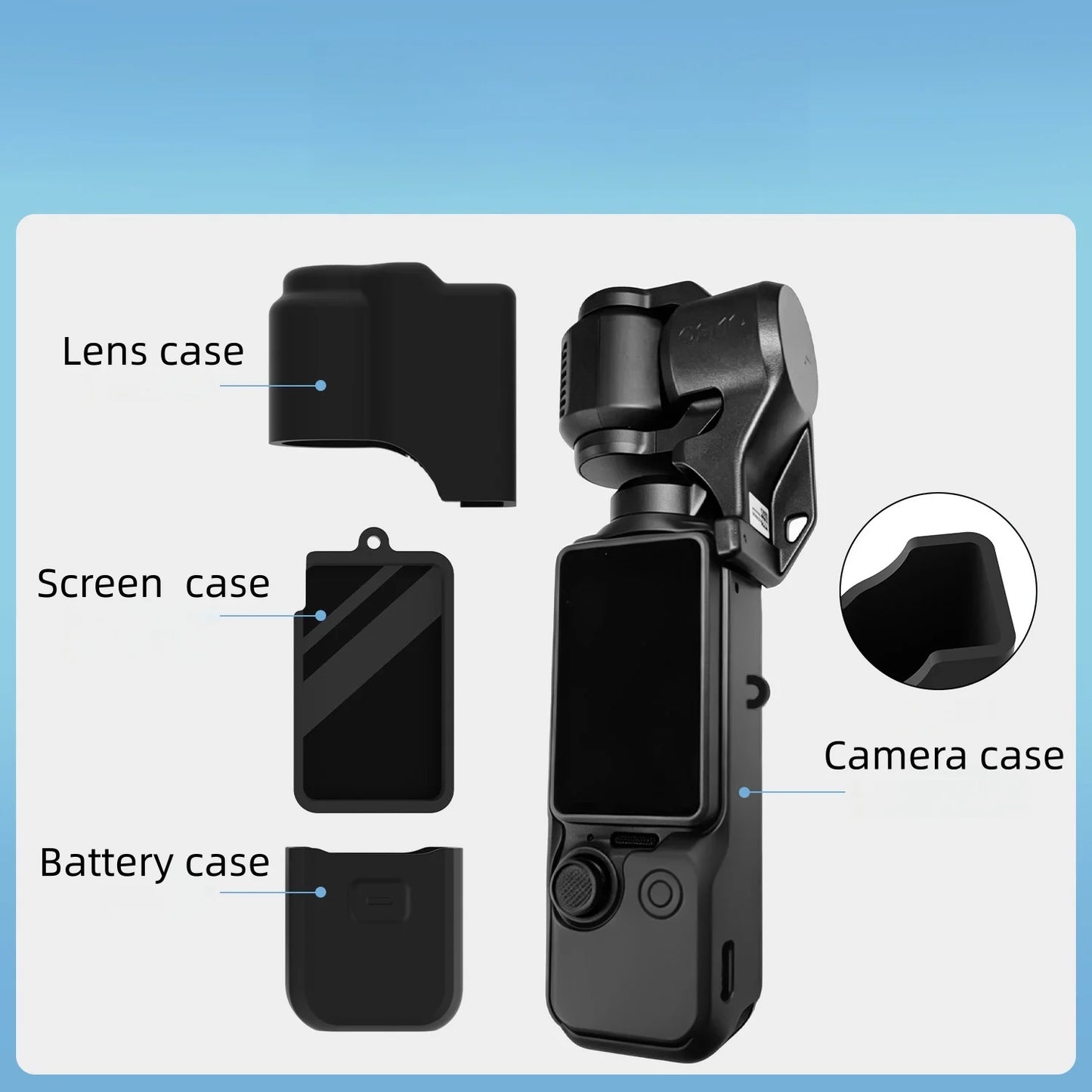 Suitable For DJI Pocket4 Lens Protective Case Screen Protective Case Camera Protective Case Battery Protective Case Peaceful Pleasures Health and Wellness