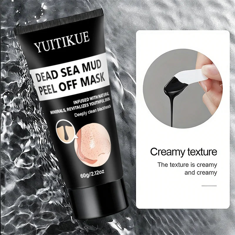 YUITIKUE Dead Sea Mud Peel Off Mask 60g Deep Clean Blackheads & Revitalize Skin with Natural Minerals Peaceful Pleasures Health and Wellness