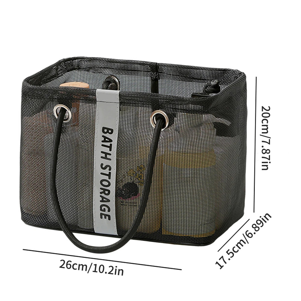 Mesh Storage Bag, Shower Bag, Hand-Held Wash Bag, Waterproof Shower Towel Basket, Shower Bag Peaceful Pleasures Health and Wellness