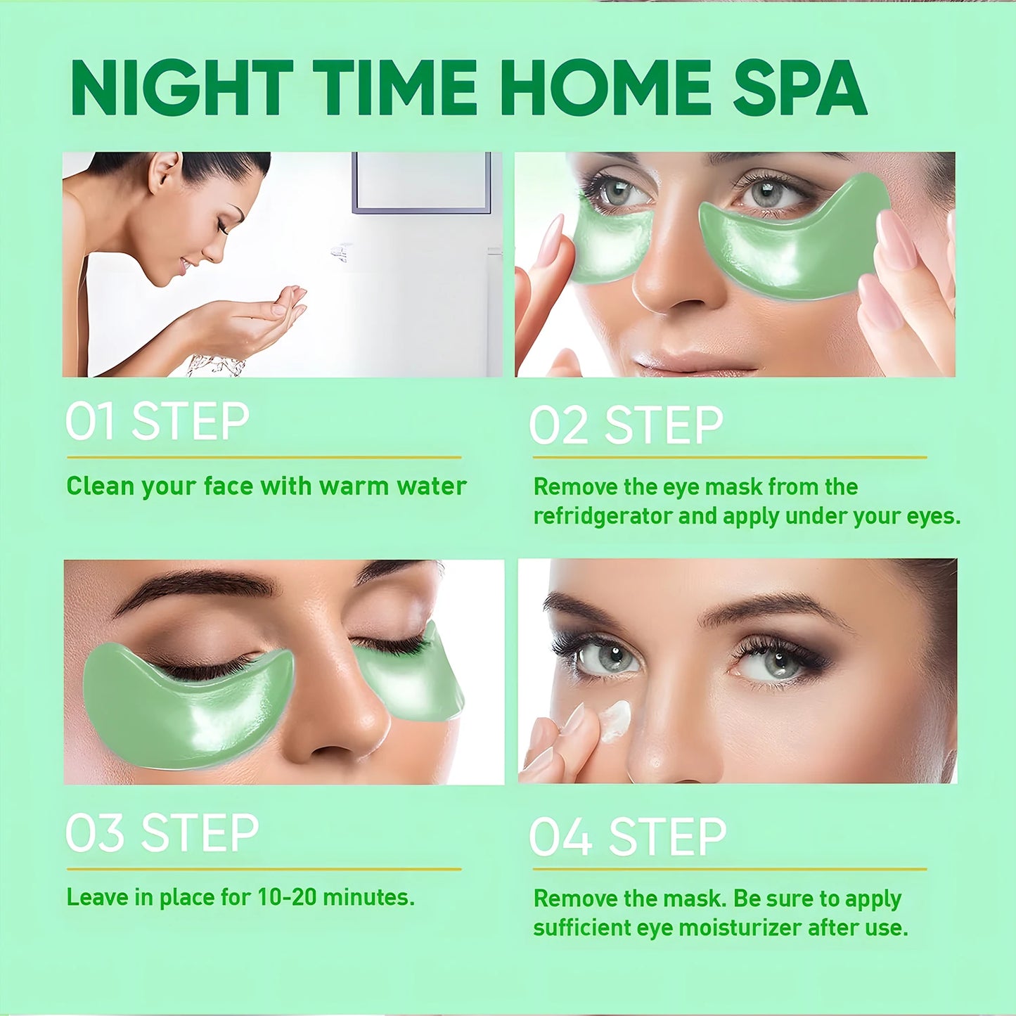 Seaweed Collagen Eye Mask 60 Pcs – Hydrating Firming Patches Eye Gel Patches Peaceful Pleasures Health and Wellness
