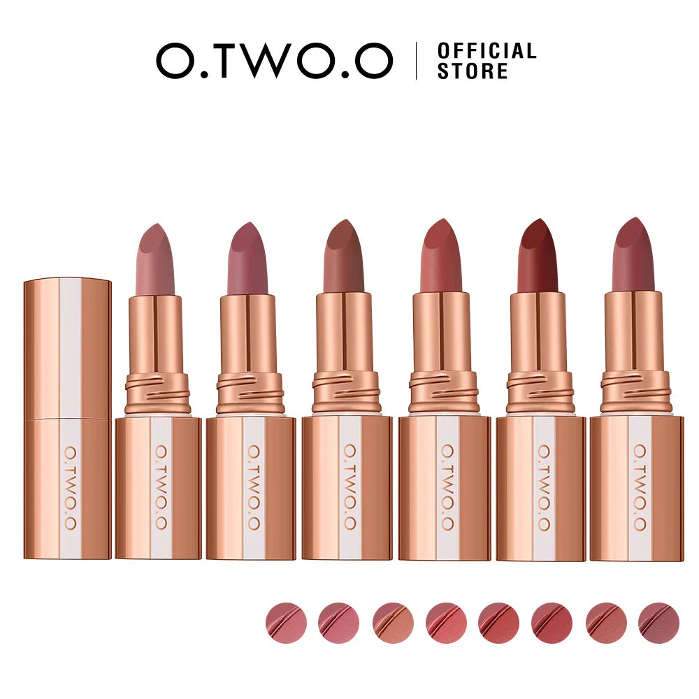 O.TWO.O 8-Piece Matte Lipstick Set – Waterproof & Long-Lasting