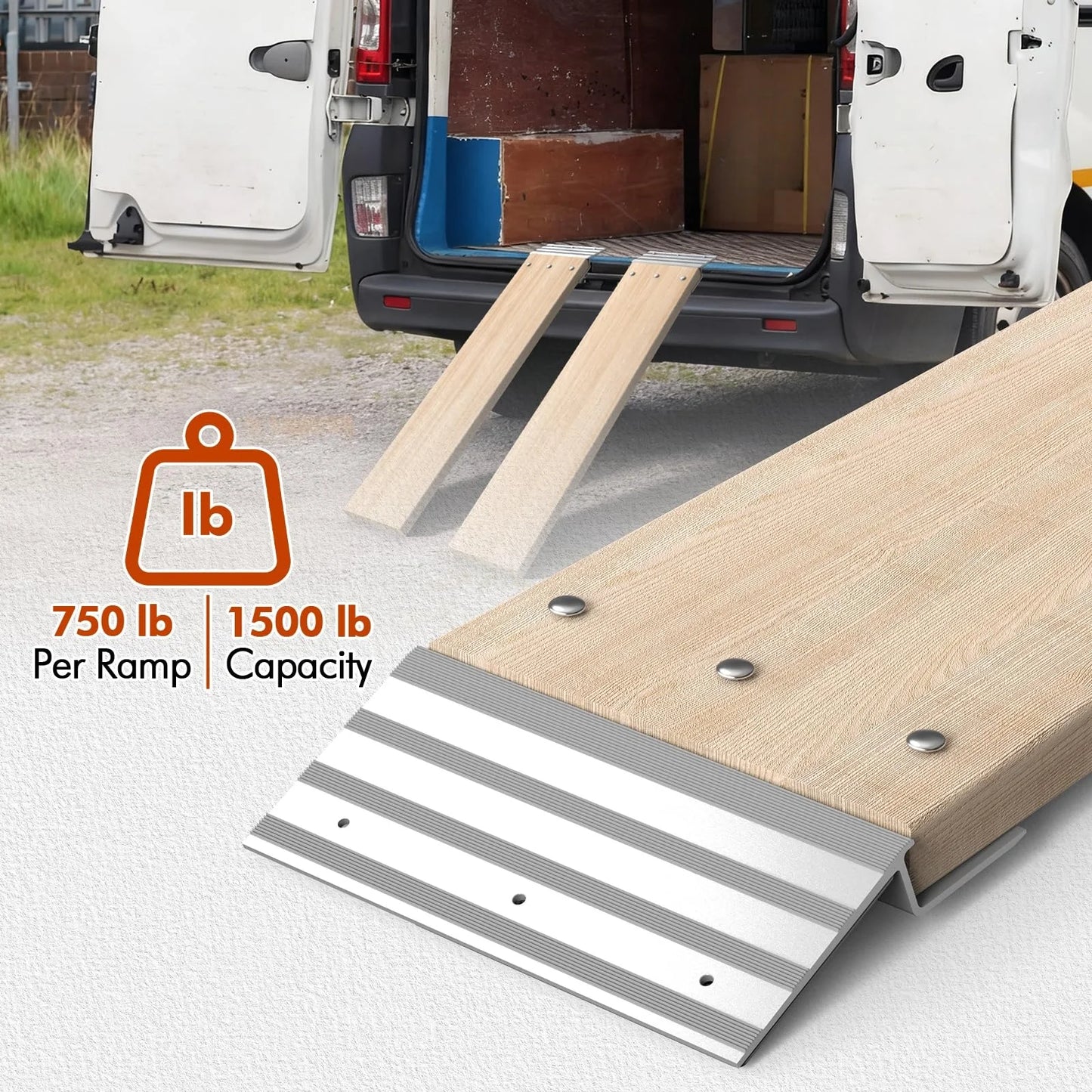 Universal Anti-slip Loading Ramp Multiple Vehicles Slope Plates
