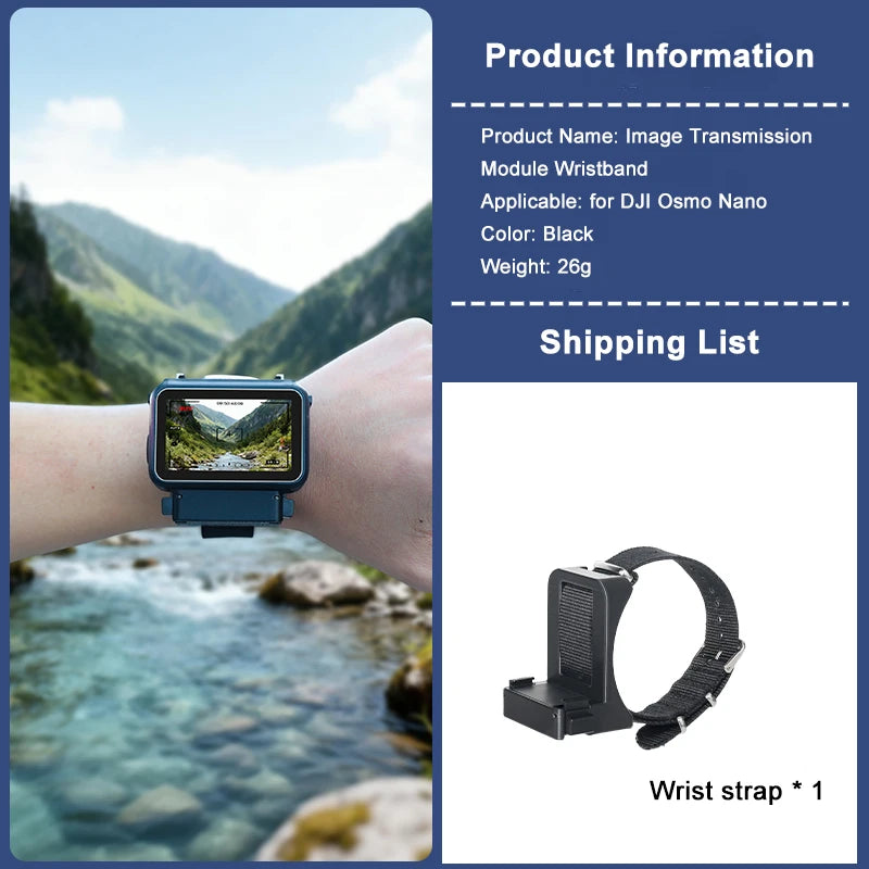 Suitable For DJI Osmo Nano Thumb Camera Image Multifunctional Vision Dock Wristband Expansion Protection Accessories Peaceful Pleasures Health and Wellness Wrist strap