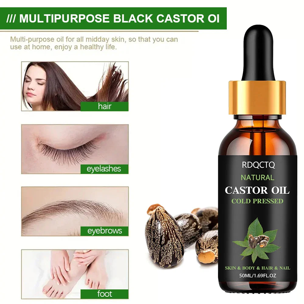 Organic Cold Pressed Castor Oil – Natural Carrier Oil for Skin & Hair