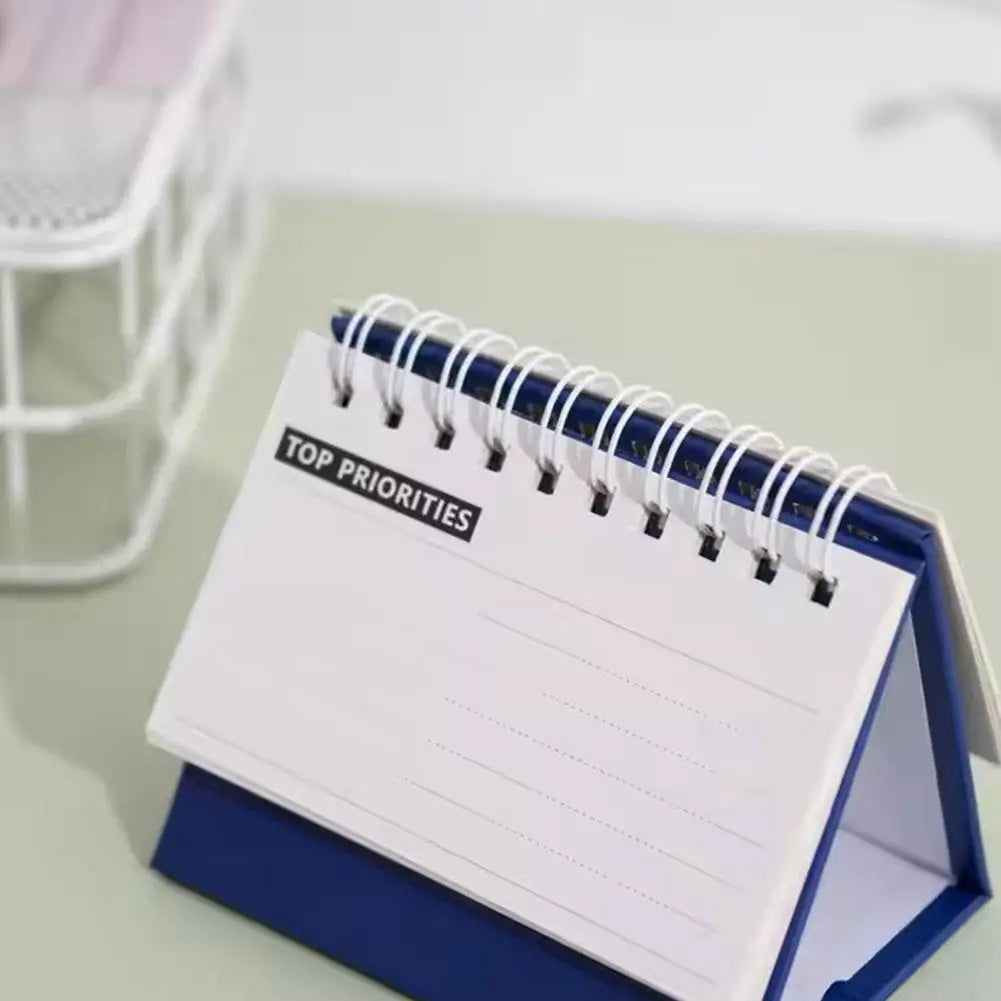2026 Mini Desk Calendar Simple Style English Mini Desk Calendar Desktop Display Portable Decoration Handmade Diary Peaceful Pleasures Health and Wellness
