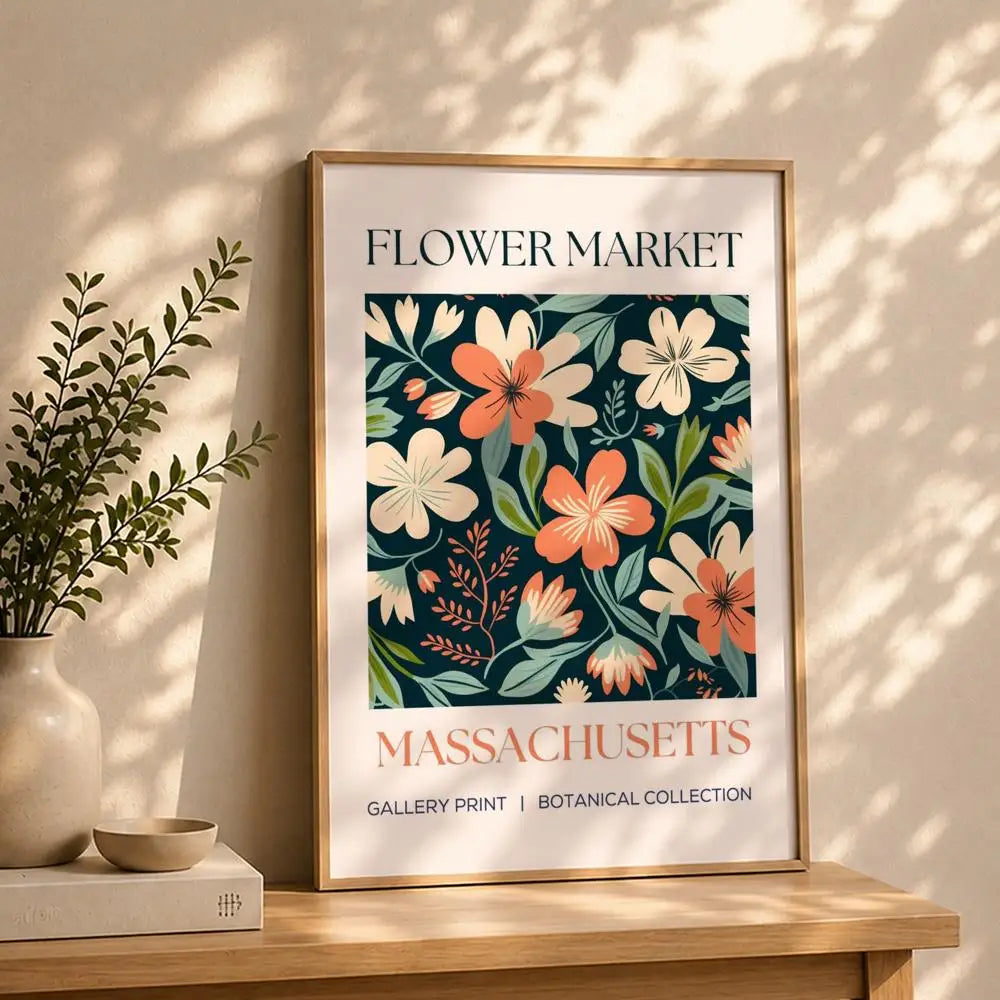 Pattern F-FlowerS Poster HD Self Adhesive Waterproof Wall Art Ideal for Home Office Dorm Bedroom Great Gift Peaceful Pleasures Health and Wellness