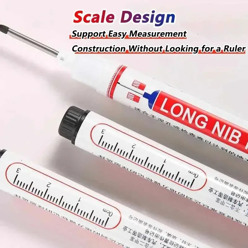 20mm Deep Hole Long Nib Head Markers For Metal Perforating Pen Waterproof Bathroom Woodworking Decoration Multi-Purpose Peaceful Pleasures Health and Wellness