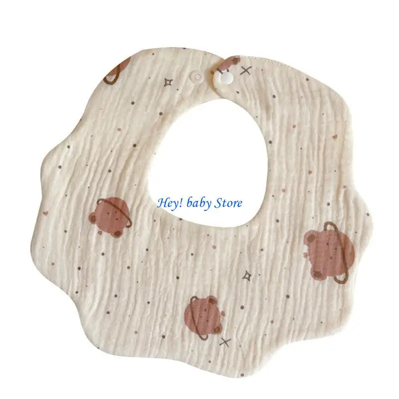 6-Layer Gauze Baby Drool Bib & Burp Cloth for 0–12 Months