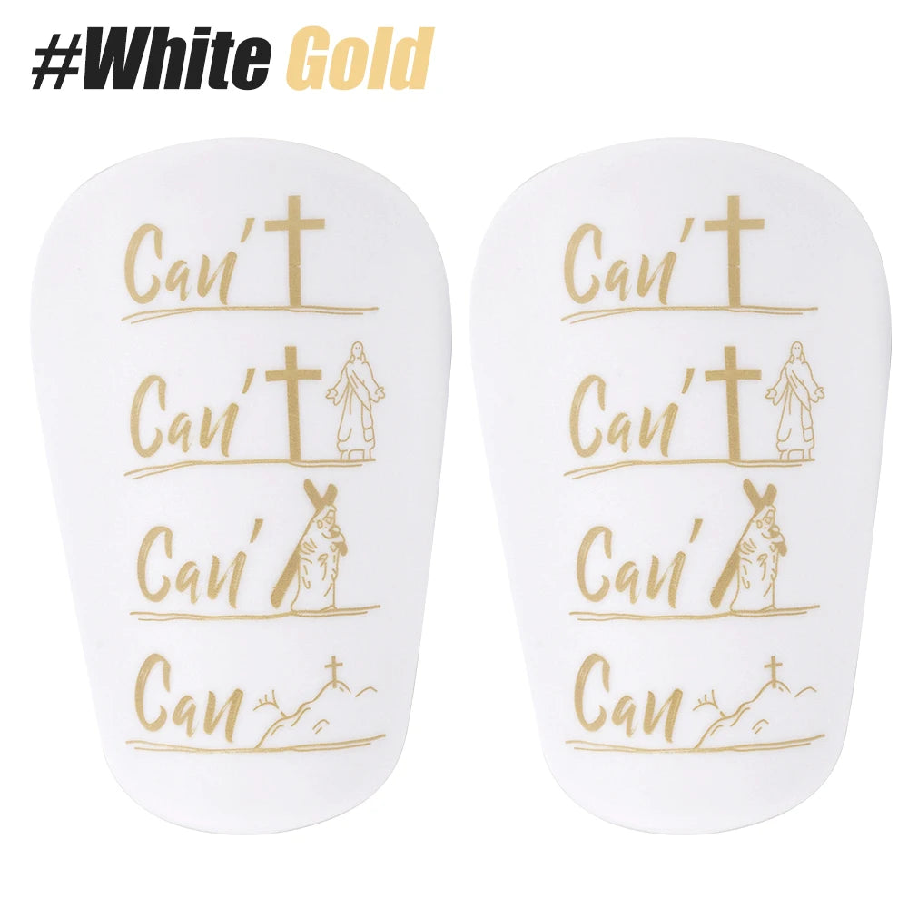 1Pair Mini Shin Guards Soccer,Football Miniature Shin Guards for All Ages,Extra Small Protective Equipment Calf Protective Gear Peaceful Pleasures Health and Wellness White Gold-1Pair S