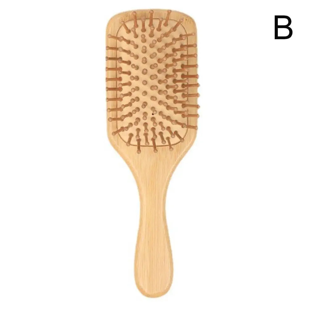 Natural Bamboo & Wood Hair Brush Set – Paddle Detangling Brush, Wide-Tooth & Tail Comb for All Hair Types Peaceful Pleasures Health and Wellness B