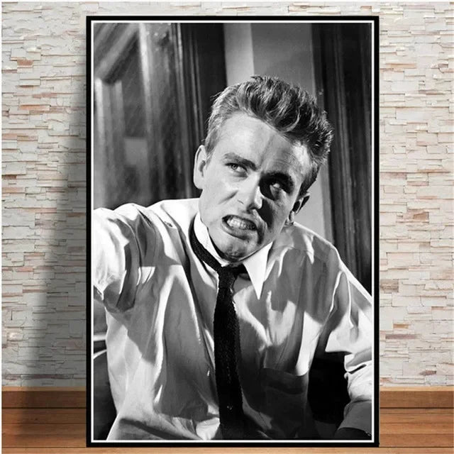 Scandinavian Minimalist Wall Art James Dean Movie Actor HD Canvas Painting Poster Print Home Bedroom Living Room Decoration Peaceful Pleasures Health and Wellness 3 20x30cm Unframed