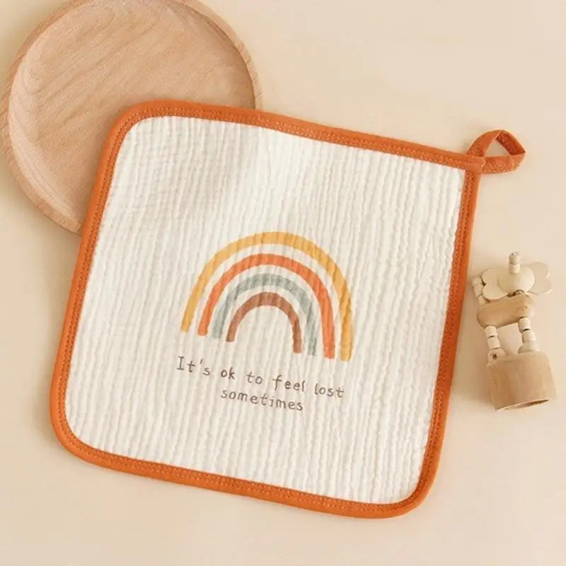 4-Layer Cotton Baby Washcloth | Soft Absorbent Crepe Towel