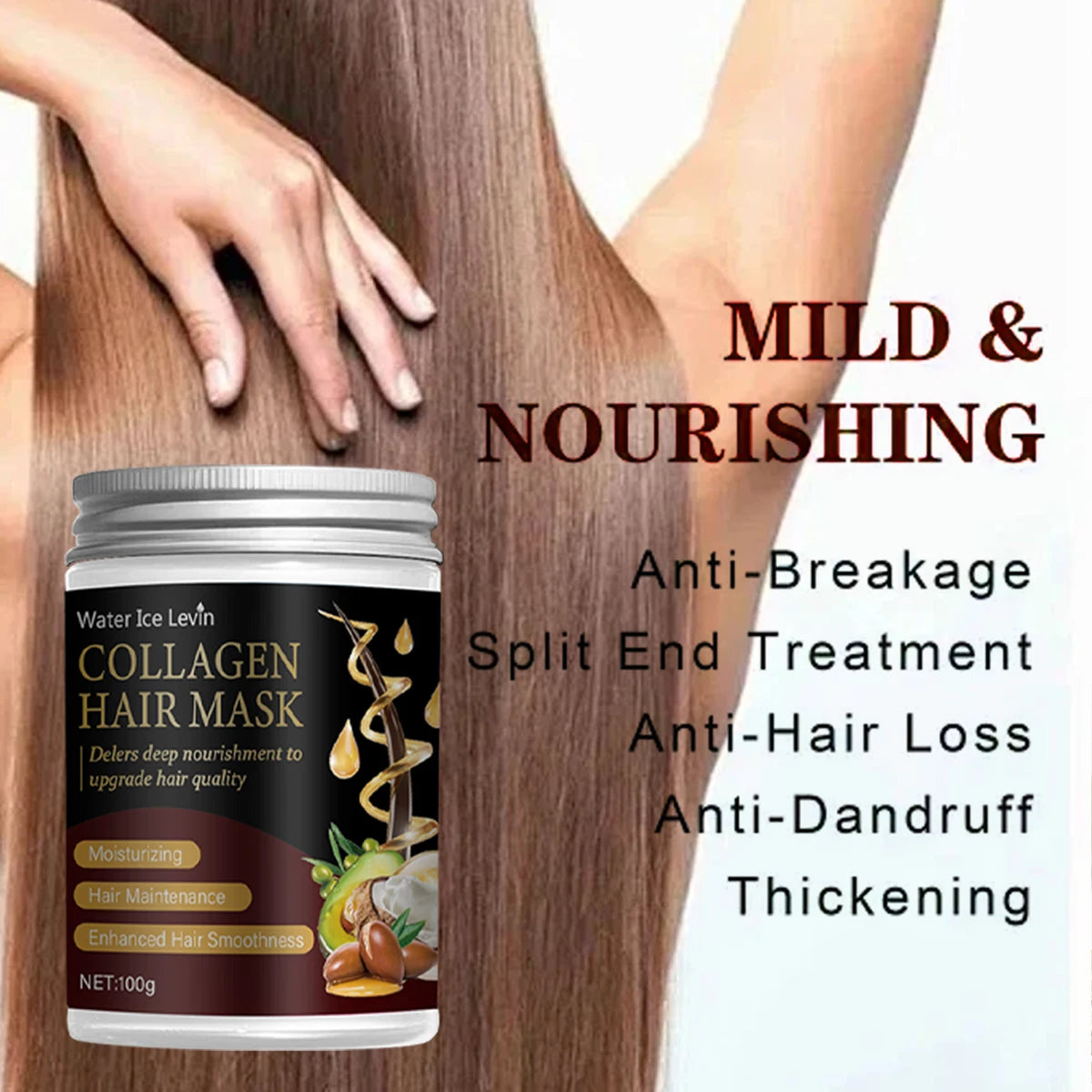 Collagen Hair Mask with Argan & Coconut Oil | Deep Nourishment