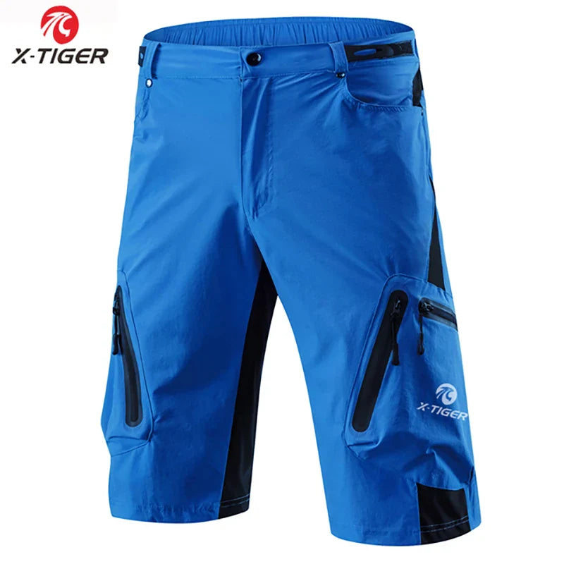 X-TIGER Men's MTB Shorts – Loose Fit, Waterproof & Multi-Pocket