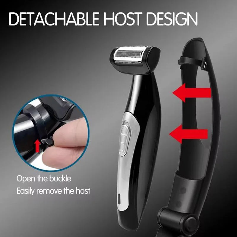 Long-handled body hair shaving knife, men's back shaving knife, grooming tool for removing and trimming body hair. Peaceful Pleasures Health and Wellness