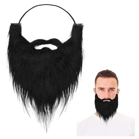 Fake Beard Party Beard Halloween Beard Santa Claus Big Beard White Long Hair Black Big Beard Party Beard Dressing Peaceful Pleasures Health and Wellness black