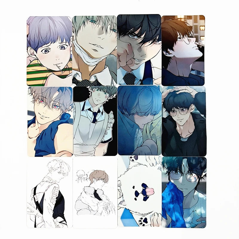 4- Korean BL Manhwa Photocards Baek Cirrus Yeon Skylar Couple