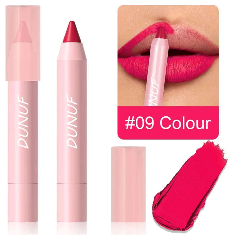 18-Color Matte Velvet Lip Liner Pencil | Waterproof Long-Lasting
