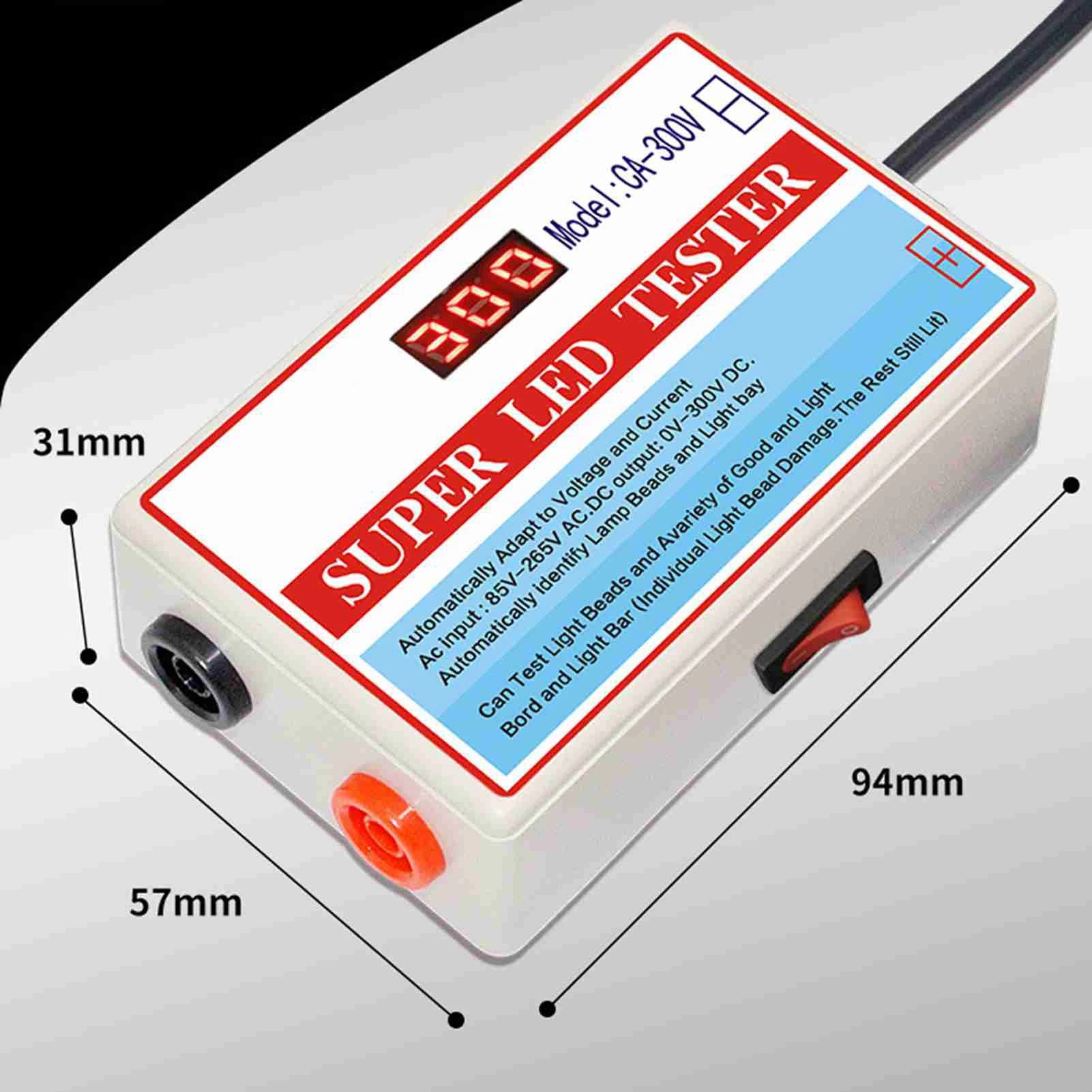 CA-300V Portable LED Lamp Beads Light Bar TV Backlight Tester LED Strips Beads Lamp Board Test Tool Capacitance Diode Voltage Peaceful Pleasures Health and Wellness