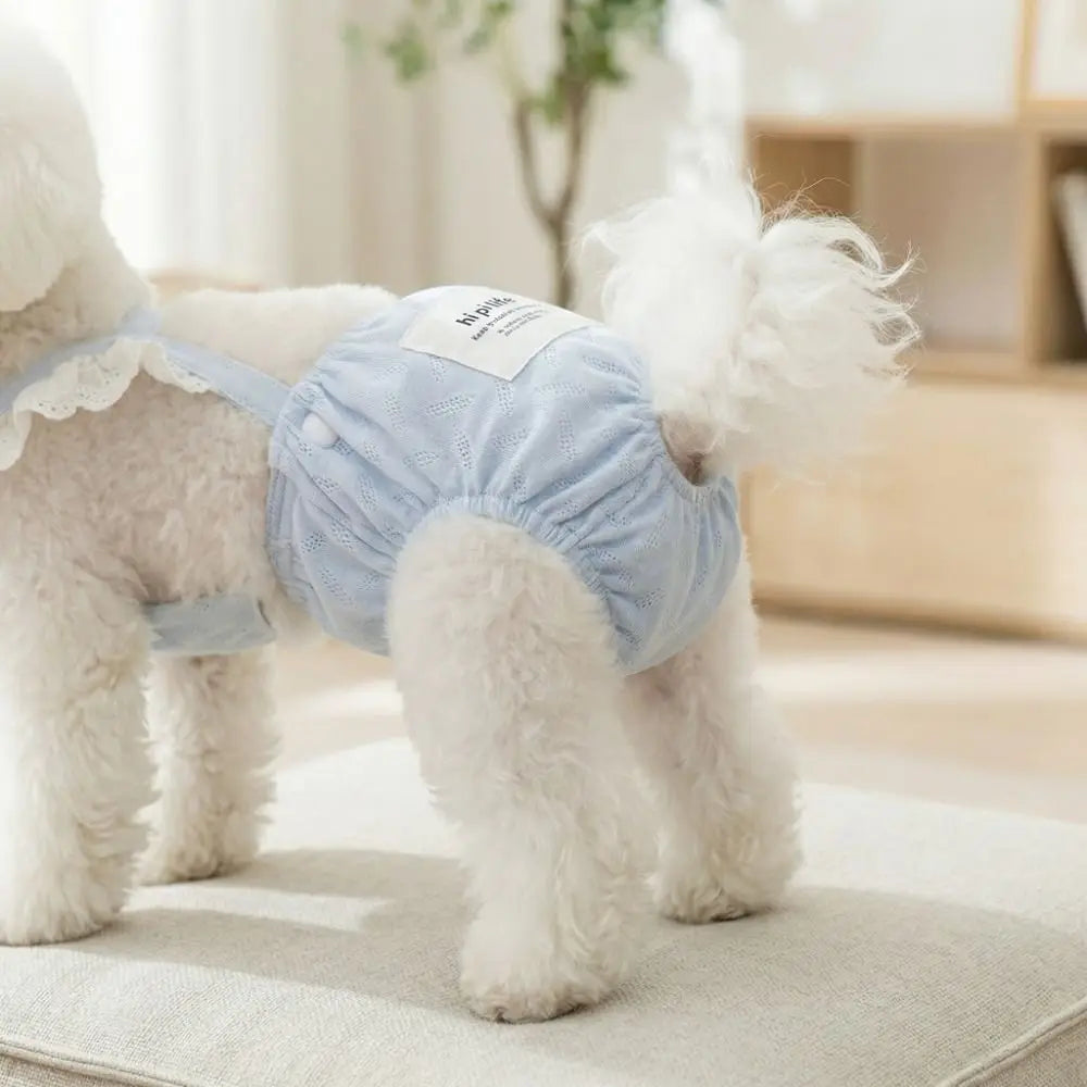 Female Dog Physiological Pants | Breathable Cotton Suspender Shorts