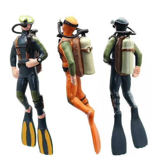 Plastic Seabed Exploration Diver Doll Scene Decoration Toys Miniature Peaceful Pleasures Health and Wellness
