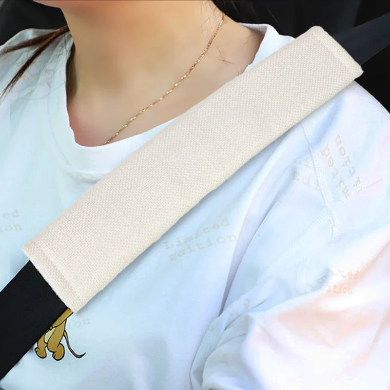 2pcs Car Seat Belt Cover with Hole DIY Detachable Doll Decoration Children Seat Belt Protector Cover Auto Interior Accessories Peaceful Pleasures Health and Wellness