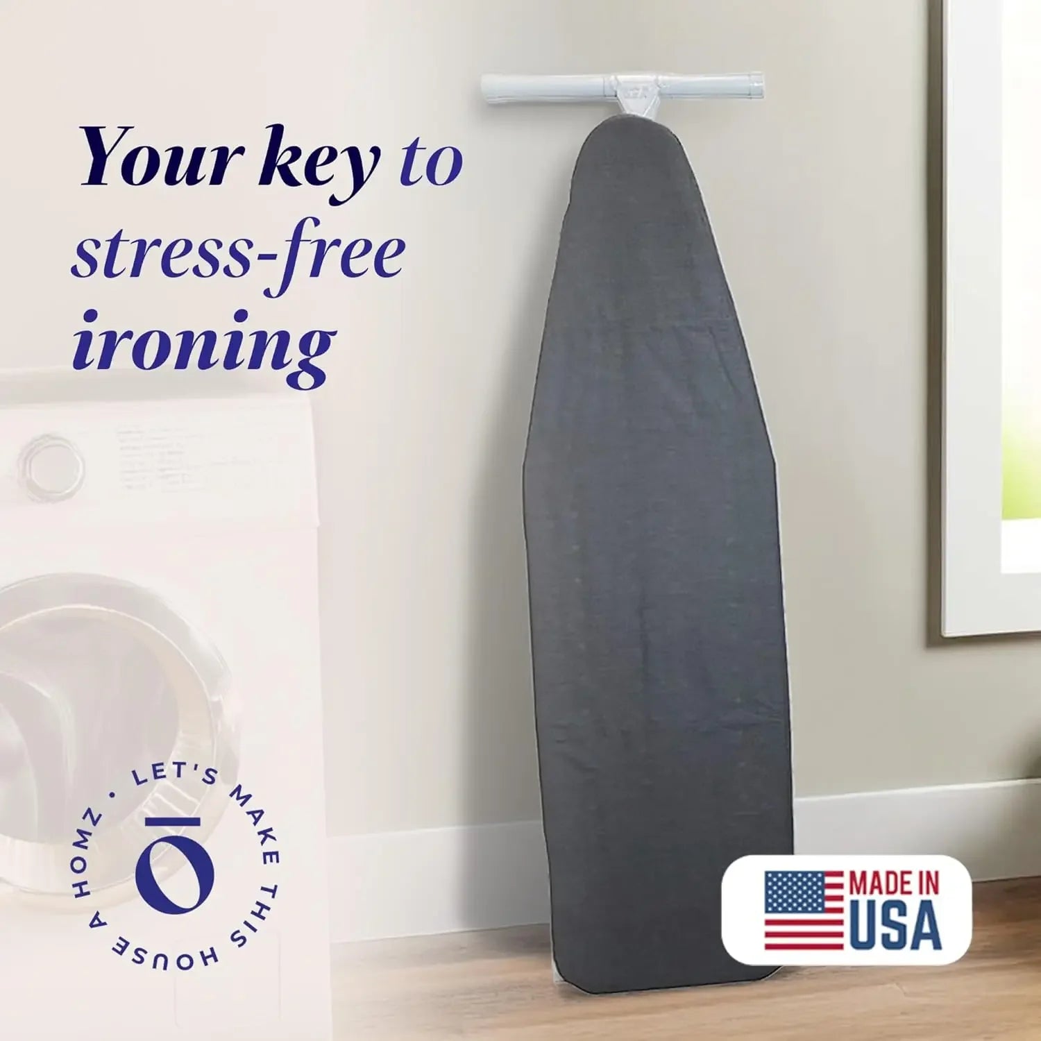 Portable Foldable Ironing Board with Adjustable Height, T-Leg Design, Cotton Cover & Foam Pad for Efficient Clothes Steaming Peaceful Pleasures Health and Wellness