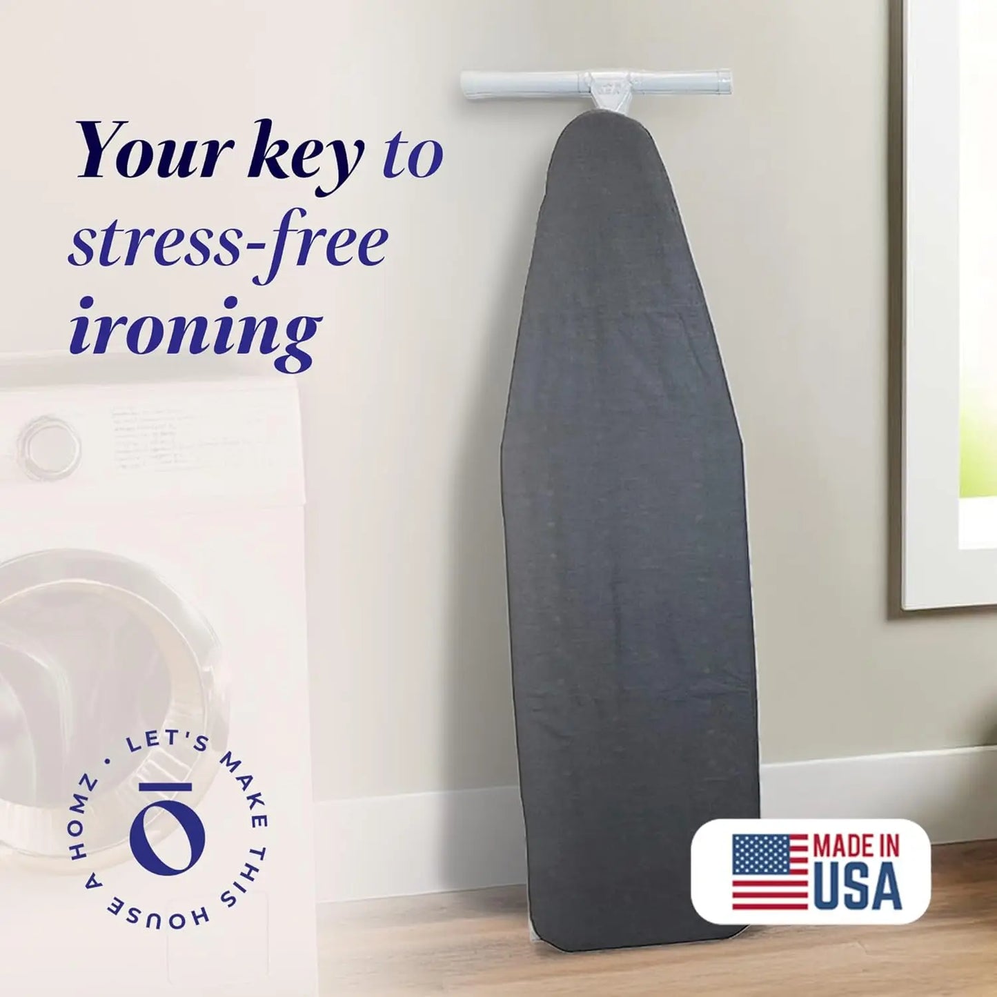 Portable Foldable Ironing Board with Adjustable Height & T-Leg Design Peaceful Pleasures Health and Wellness