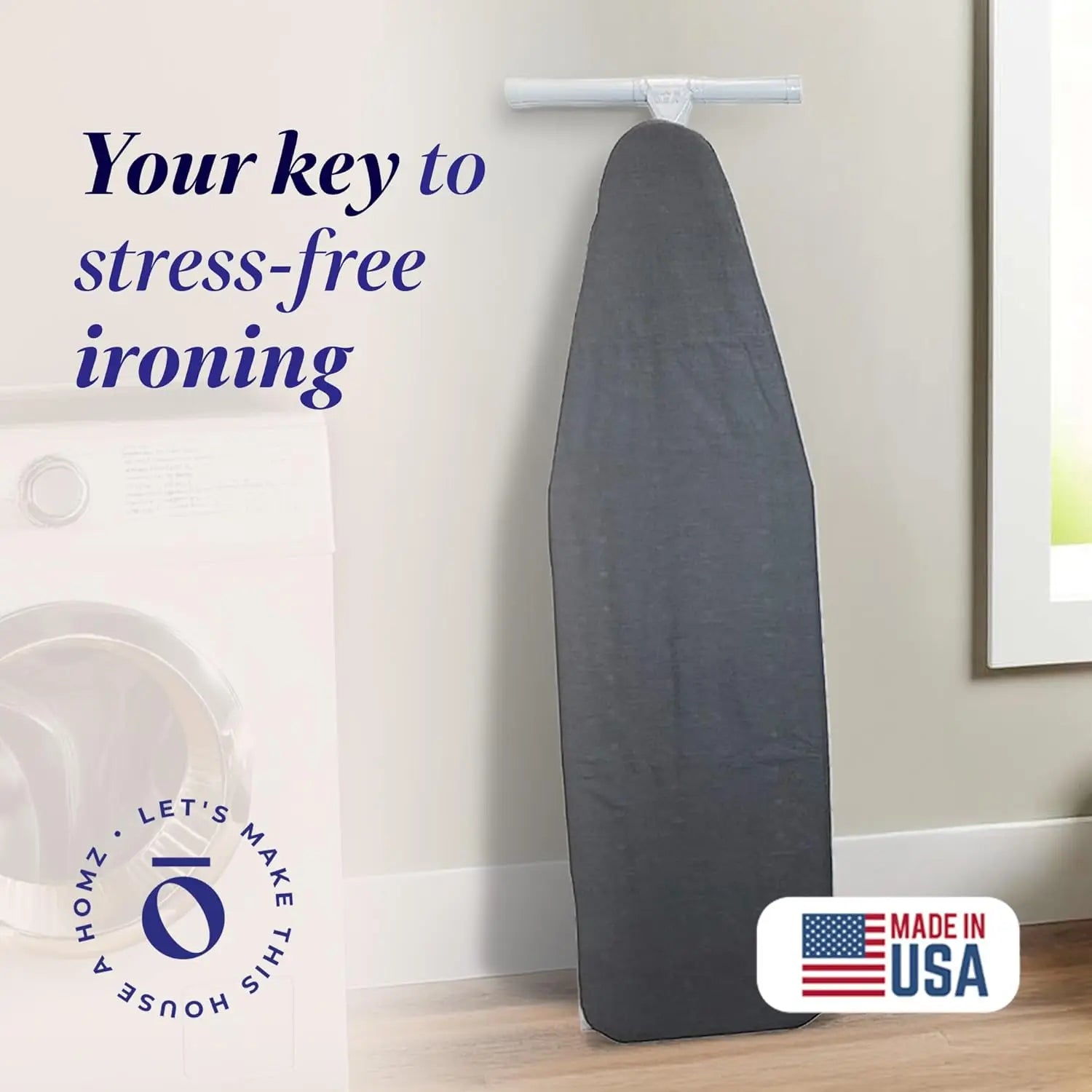 Portable Foldable Ironing Board with Adjustable Height & T-Leg Design Peaceful Pleasures Health and Wellness