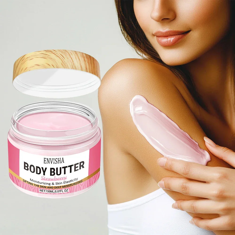Strawberry Body Butter Lotion – Moisturizing & Brightening Cream Peaceful Pleasures Health and Wellness