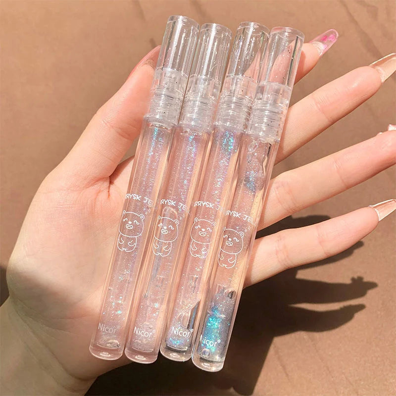 Diamond Clear Lip Gloss | Shiny Waterproof Jelly Lip Oil Balm