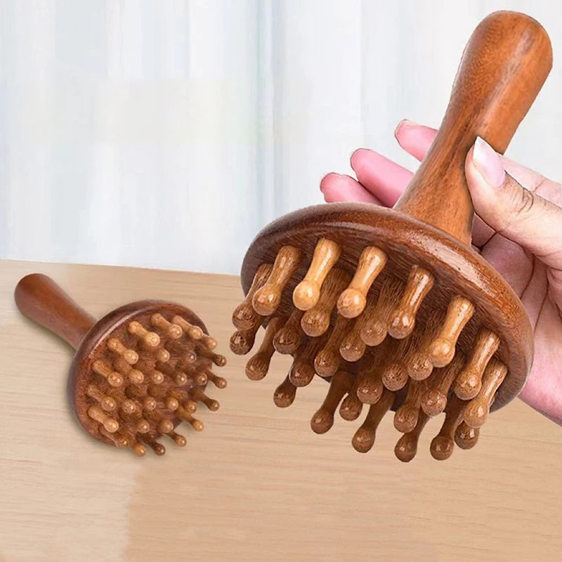 Wooden Mushroom Massager Manual Massage Tool, Wood Mushroom Massage Tools Muscle Tension Local Fat Gua Sha For Full Body Use Peaceful Pleasures Health and Wellness Default Title