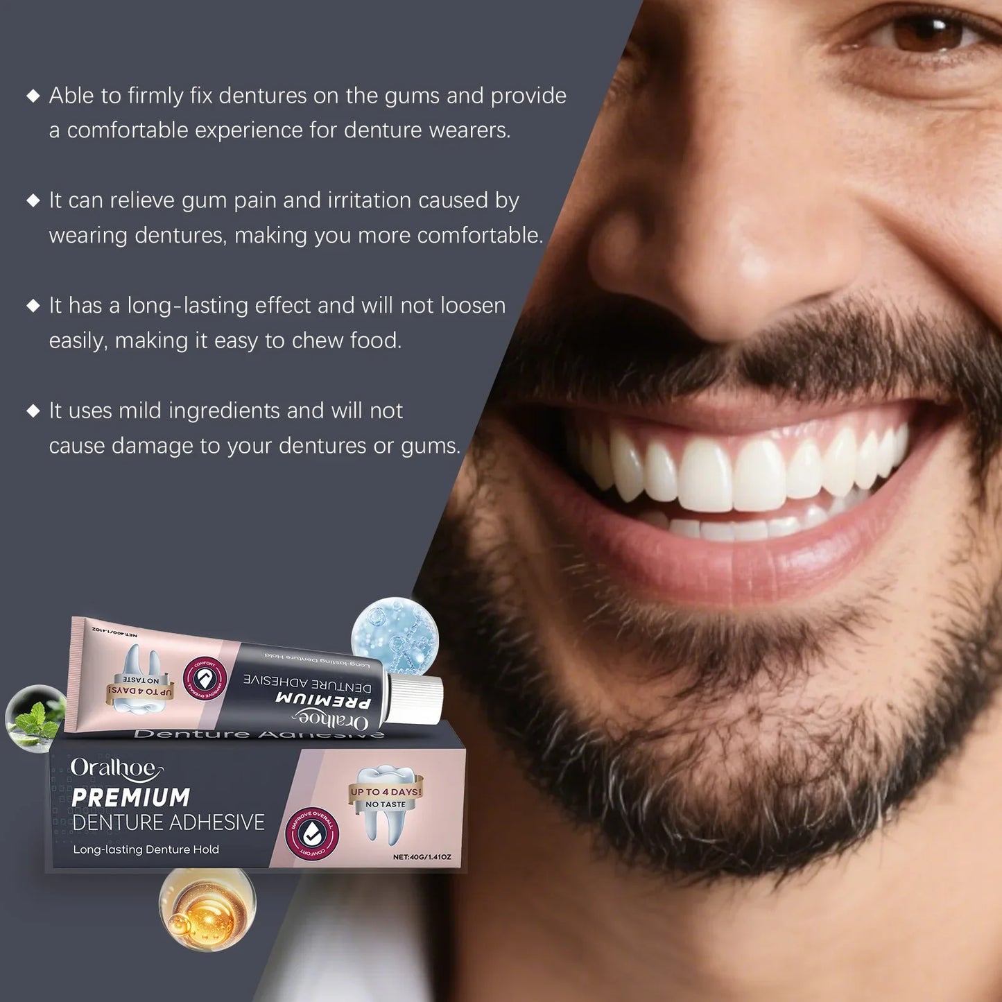 Denture Adhesive – Secure, Natural & Comfortable Daily Hold