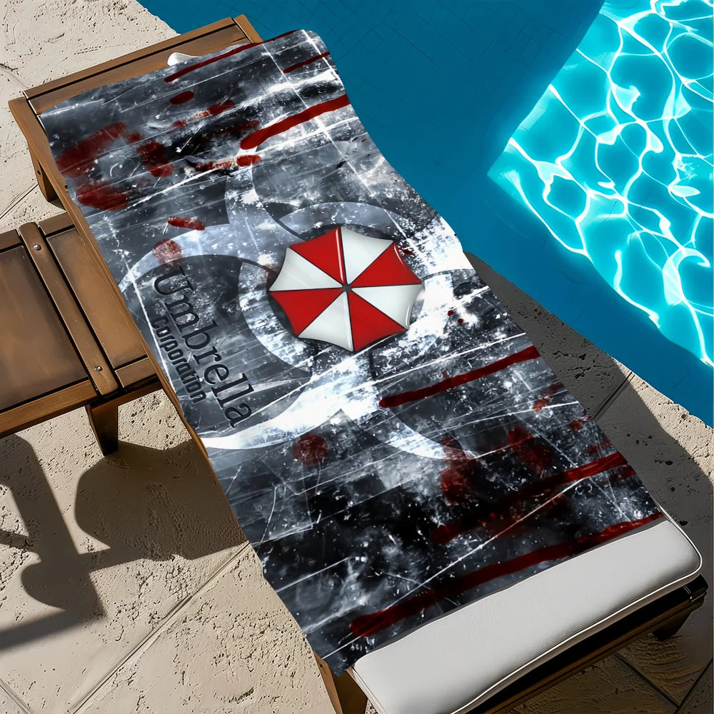Resident Evil Quick-Dry Beach Towel | Travel, Gym & Camping Quick-Dry Beach Towel Peaceful Pleasures Health and Wellness z3 STJ80x160CM