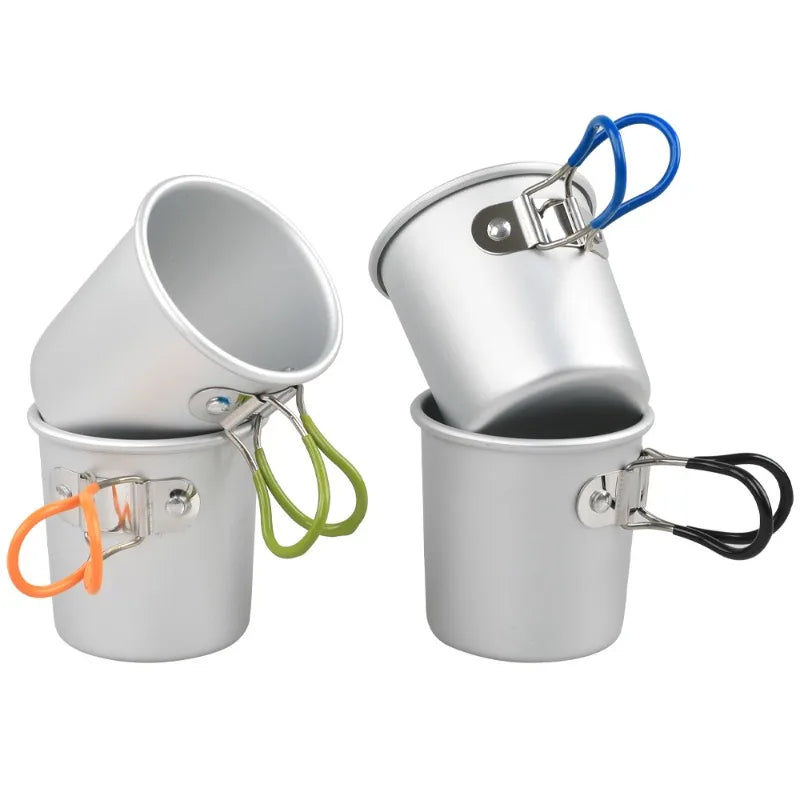 150ml Aluminum Alloy Folding Camping Cup Lightweight Portable Outdoor Mug for Beer Coffee Suitable for Camping Hiking Traveling Peaceful Pleasures Health and Wellness