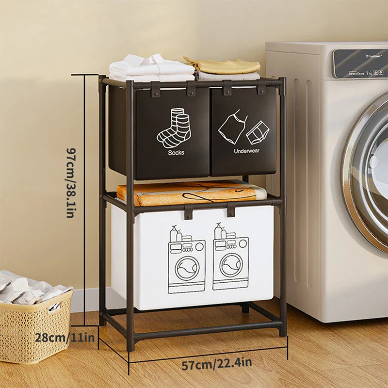 Foldable Laundry Basket with Lid – Multi-Use Storage Bin