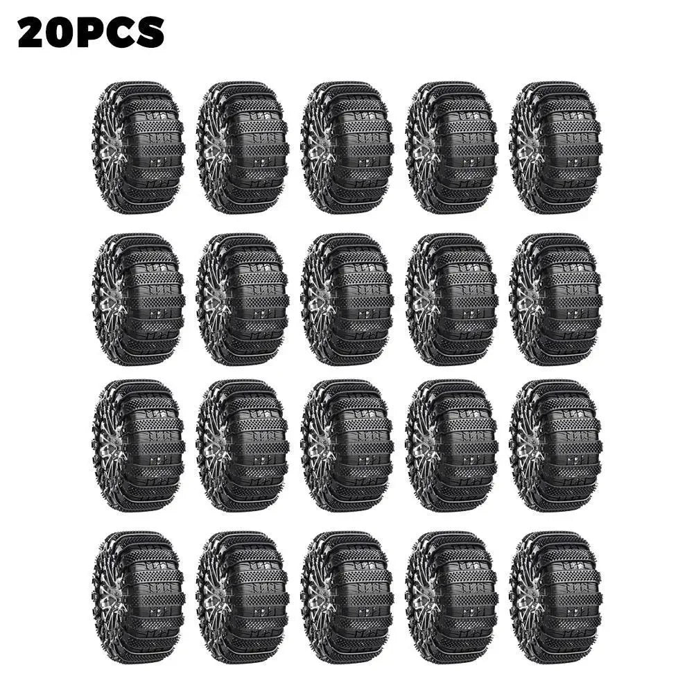 20/10pcs Snow Chain Urethane Set Wheel Ties Belts Widen Thicken Car Tire Crawler Anti-skid Wheel Tyre Ties Winter Emergency Tool Peaceful Pleasures Health and Wellness black 20pcs