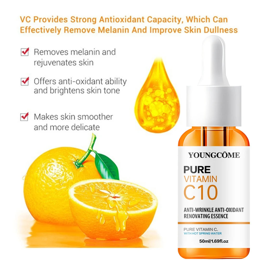 Vitamin C & Hyaluronic Acid Brightening Face Serum | YOUNGCOME