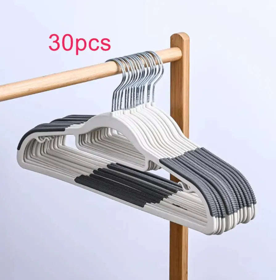 10/20/30pcs plastic coat hanger, non-slip super thin space-saving suit hanger pants hanger, sturdy and durable, with 360° hooks Peaceful Pleasures Health and Wellness A-30PCS
