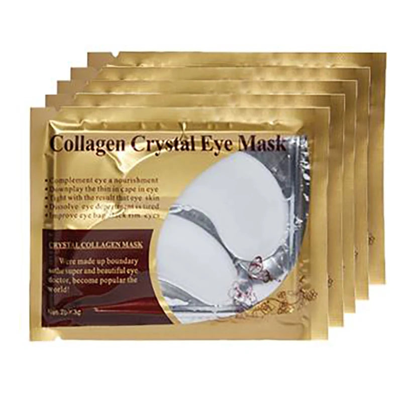 BIOAOUA Gold Collagen Eye Masks 50 Pairs – Dark Circles & Puffiness Collagen Eye Mask Peaceful Pleasures Health and Wellness White 50pairs