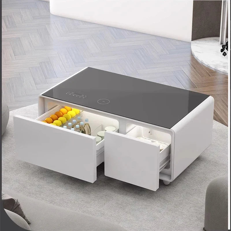 TB-90 Smart Coffee Table with Built-In Fridge & Wireless Charging