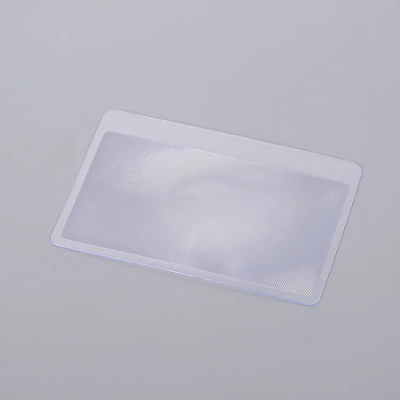 3X Magnifier Magnifying Lens Credit Card Loupe Wallet Pocket Plastic Magnifying Fresnel Read Transparent Magnifying Glass Peaceful Pleasures Health and Wellness