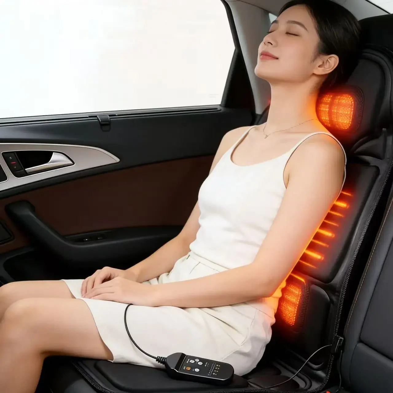Vibration Massage Seat Cushion for Car Home Use Neck Waist Back Full Body Massage Pad Fatigue Relief Auto Seat Massage Mat Peaceful Pleasures Health and Wellness