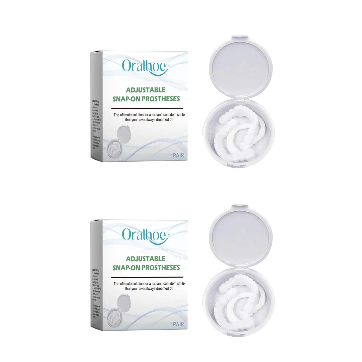 Snap-On Teeth Veneers – Adjustable Adult Fake Tooth Set