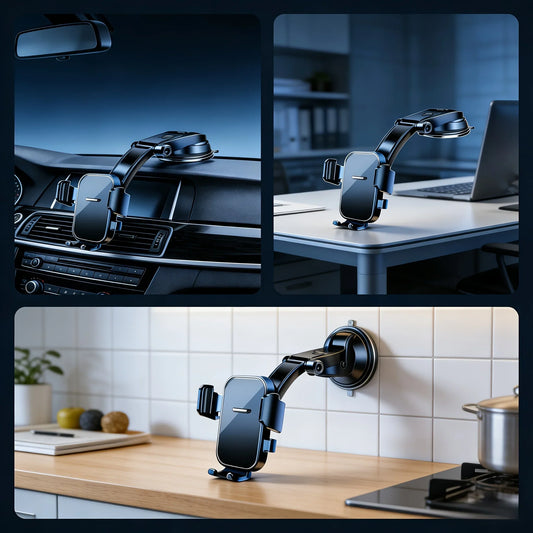 Universal Car Phone Holder – 360° Gravity & Suction Mount Car Phone Mount Oasis Select